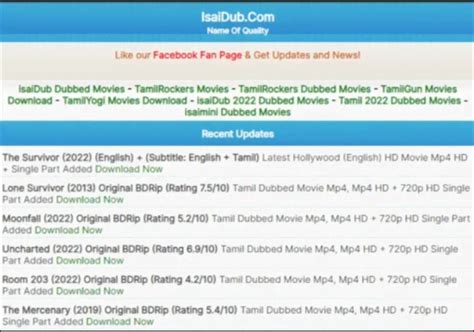 endgame isaidub  Isai Dub Mainly Downloads Tamil Dubbed Movies For Free Download, And It Provides Duplicate Copy Of New Movies To Its Users